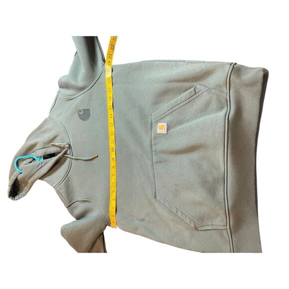 Carhartt Mens Green Loose Fit Logo Sleeve Graphic Hooded Sweatshirt Small - Picture 9 of 9